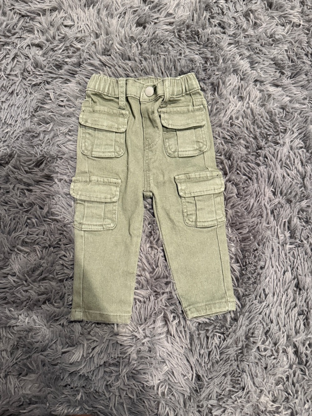 Kids Olive Cargo Pants - Unbranded